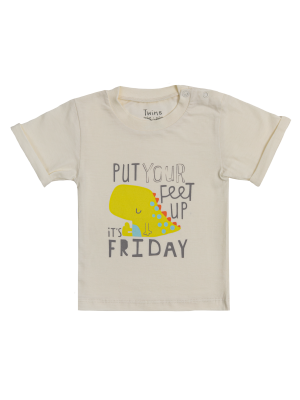 Футболка c коротким рукавом Dino Friday, молочная Футболка c коротким рукавом Dino Friday, молочная