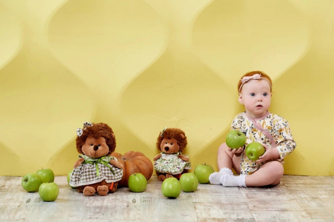 Боди детский, цветной, Осенний лес