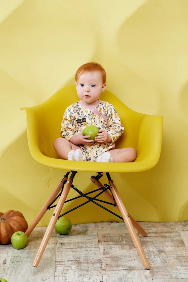 Боди детский, цветной, Осенний лес