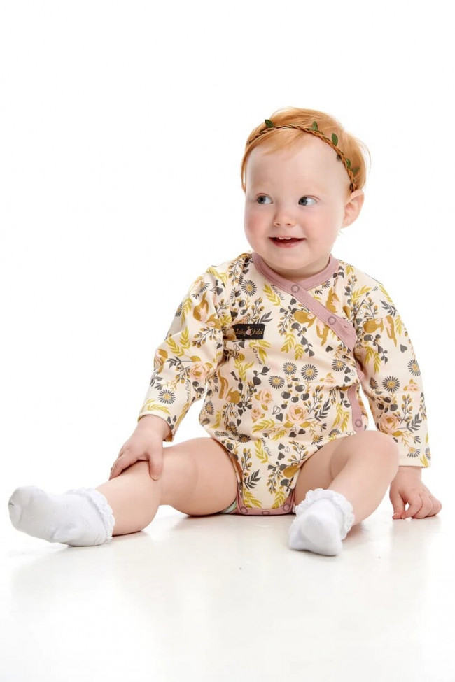 Боди детский, цветной, Осенний лес