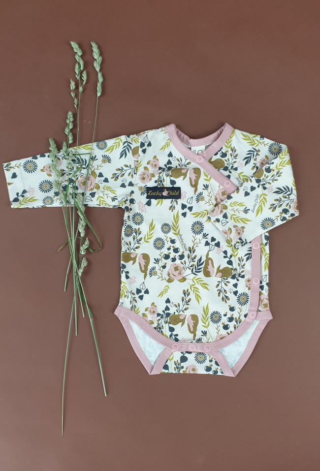 Боди детский, цветной, Осенний лес