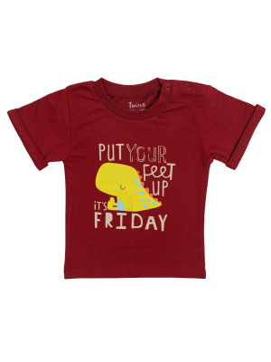 Футболка c коротким рукавом Dino Friday, красная