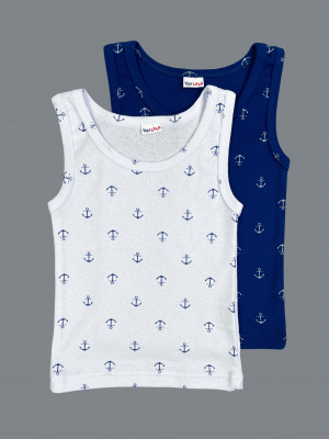 Комплект маек для мальчика, Морячок с якорями