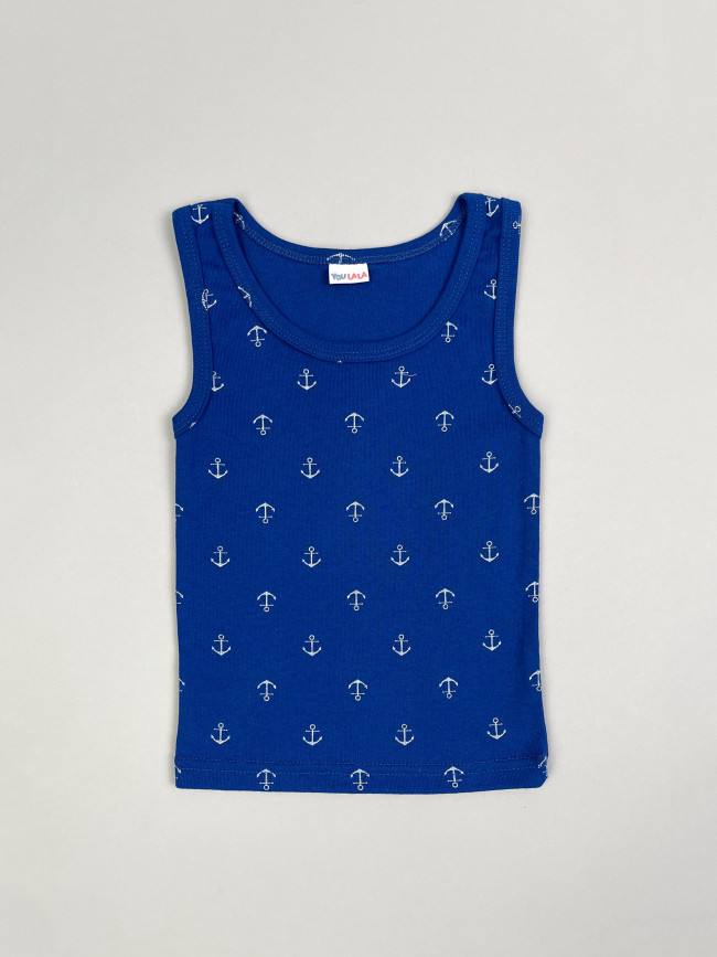 Комплект маек для мальчика, Морячок с якорями