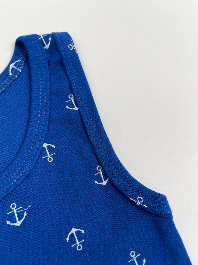 Комплект маек для мальчика, Морячок с якорями