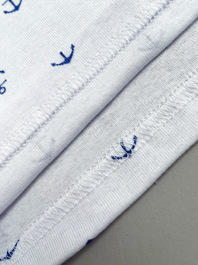 Комплект маек для мальчика, Морячок с якорями