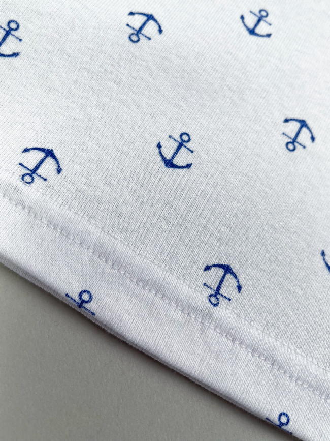 Комплект маек для мальчика, Морячок с якорями