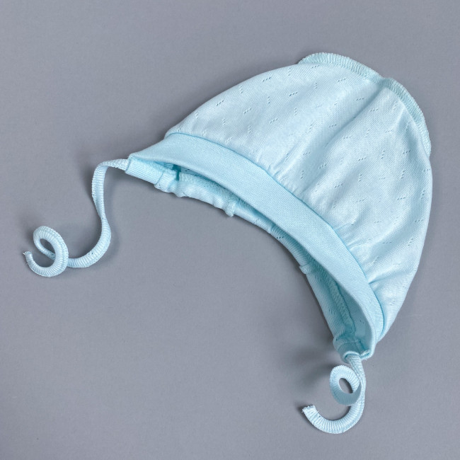 Чепчик детский, голубой, Ажур 