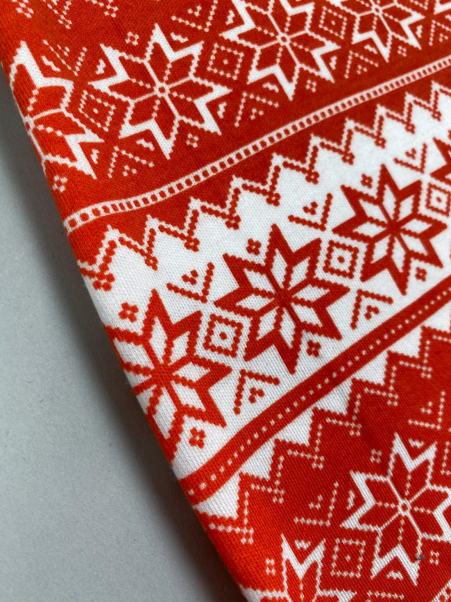 Новогодний комбинезон слип с колпачком, Звездочка, красный с белым