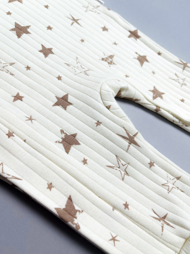 Набор детских комбинезонов на молнии, Ванилька, Первая звезда, с ножками Набор детских комбинезонов на молнии, Ванилька, Первая звезда, с ножками