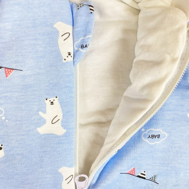 Комбинезон утепленный, голубой, Белые медведи