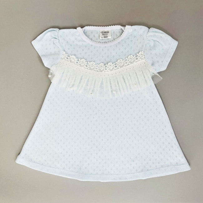 Нарядное голубое платье, Трансферли с розами