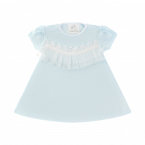 Нарядное голубое платье, Трансферли с розами