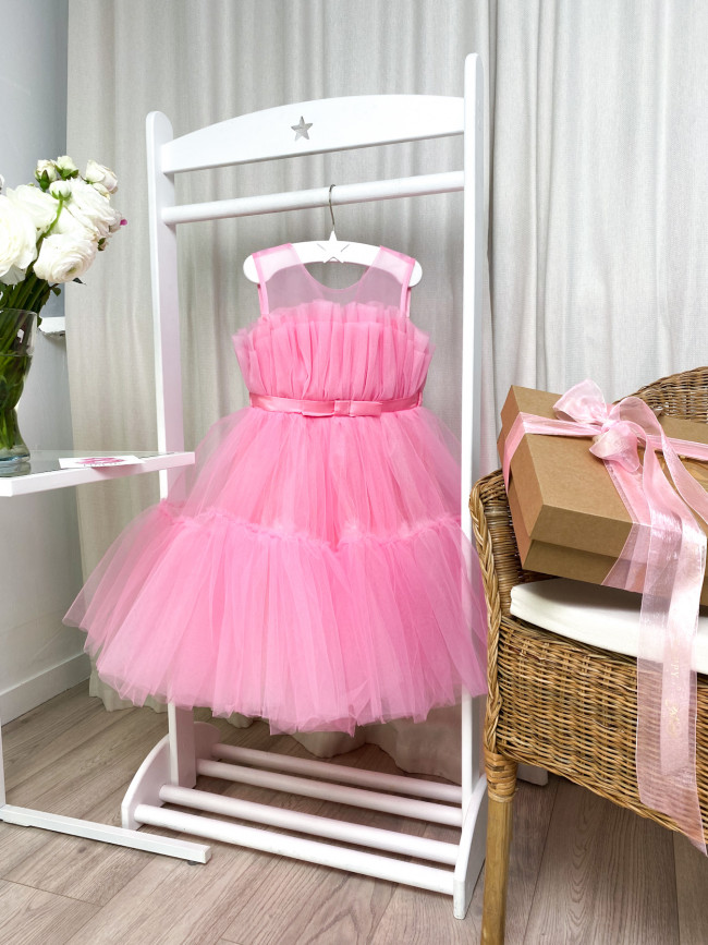 Нарядное детское розовое платье, Лилия Нарядное детское розовое платье, Лилия