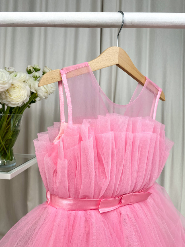 Нарядное детское розовое платье, Лилия Нарядное детское розовое платье, Лилия