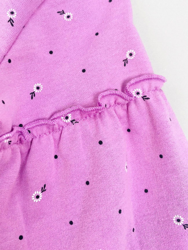 Платье детское с длинным рукавом, черника с молоком, Северные ягоды Платье детское с длинным рукавом, черника с молоком, Северные ягоды