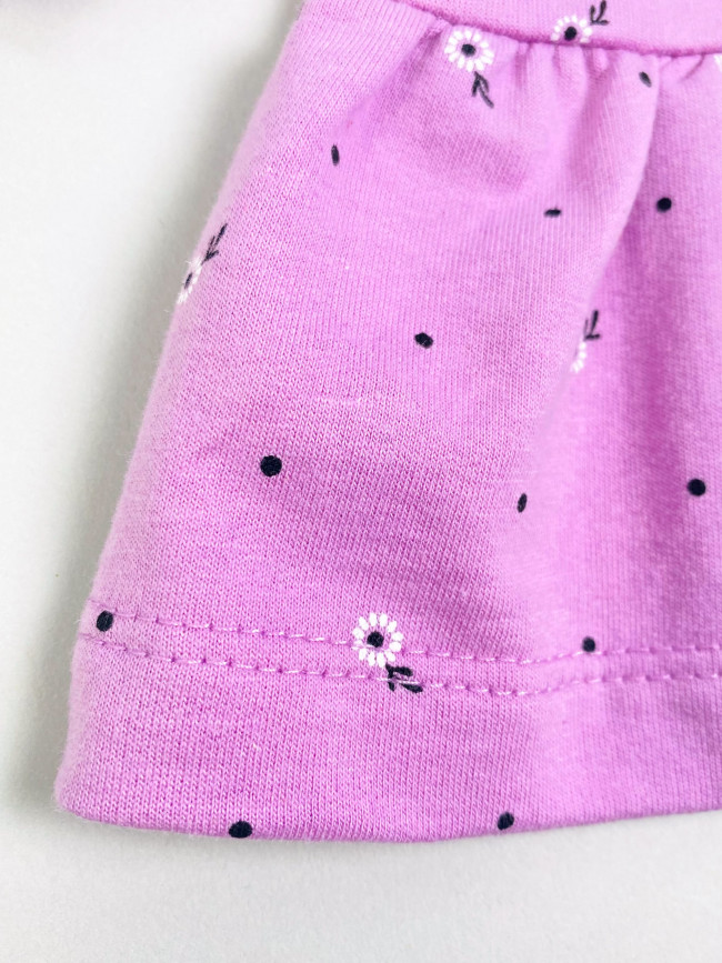 Платье детское с длинным рукавом, черника с молоком, Северные ягоды Платье детское с длинным рукавом, черника с молоком, Северные ягоды