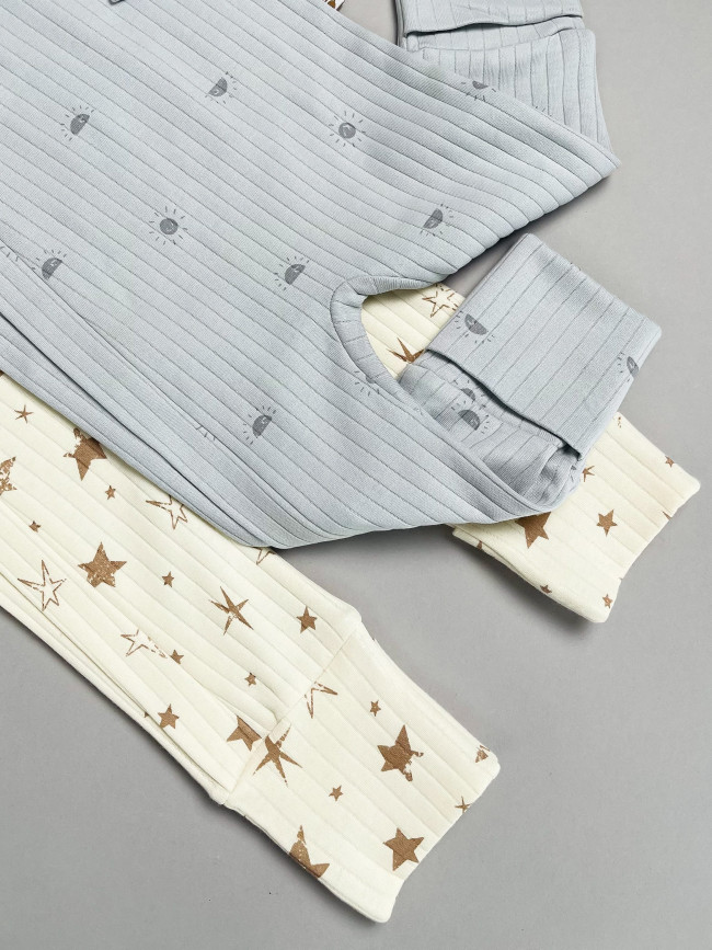 Набор детских комбинезонов на молнии, Ванилька, Первая звезда, без ножек
