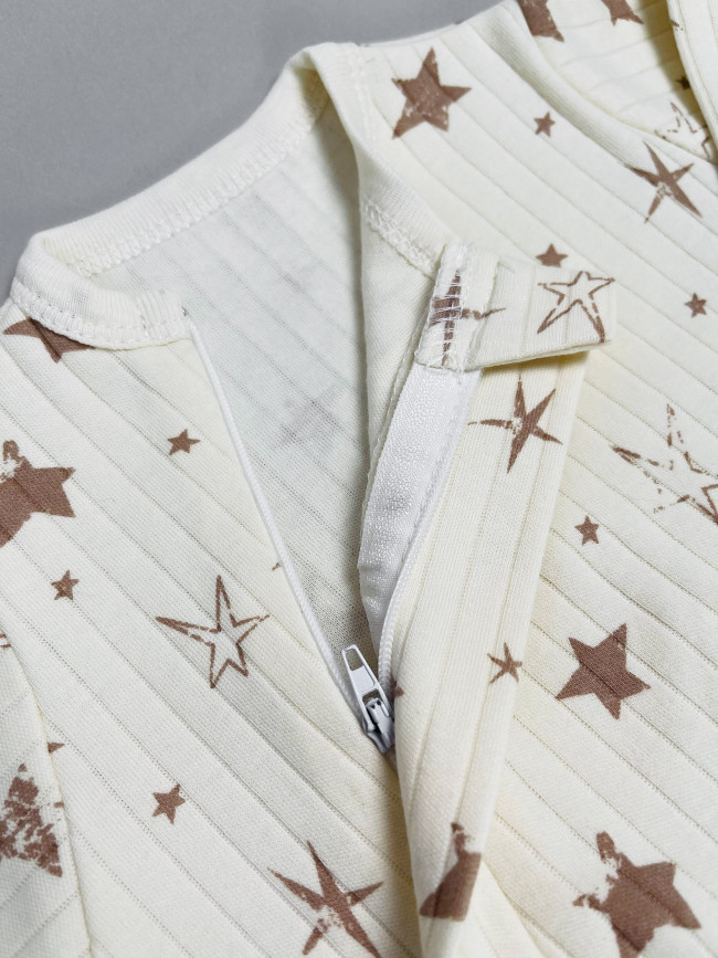 Набор детских комбинезонов на молнии, Ванилька, Первая звезда, без ножек