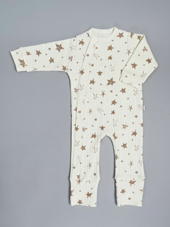 Набор детских комбинезонов на молнии, Ванилька, Первая звезда, без ножек