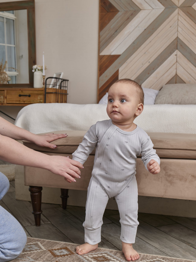 Набор детских комбинезонов на молнии, Ванилька, Первая звезда, без ножек